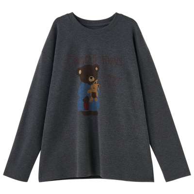 童趣小熊保暖德绒长袖打底衫