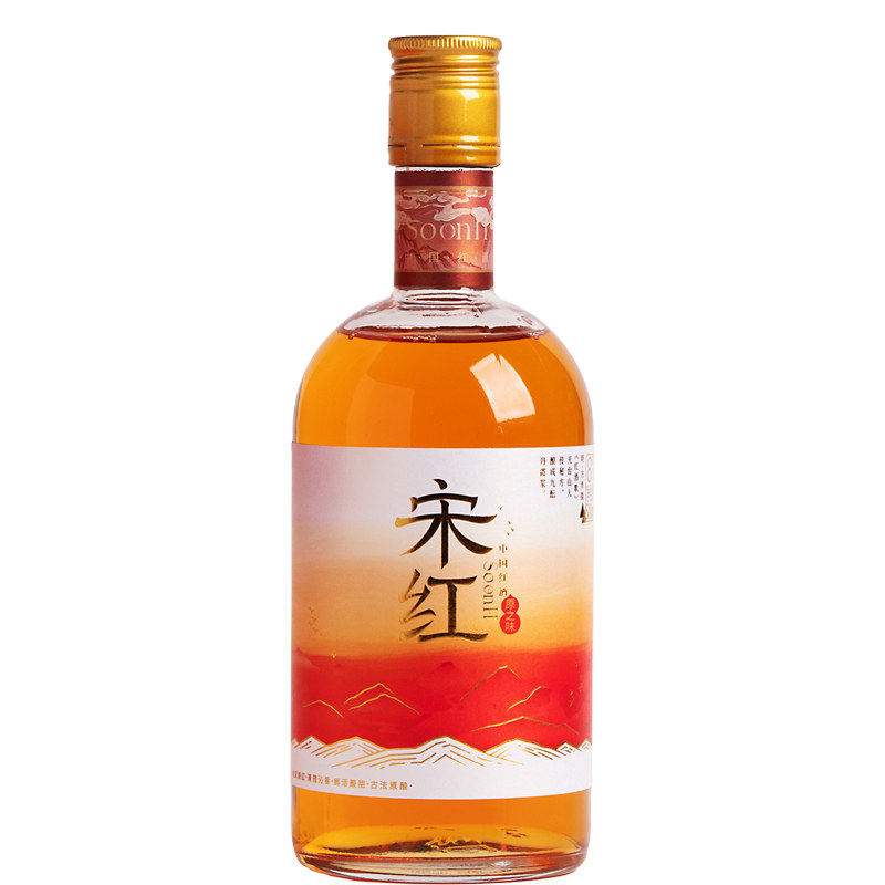 宋红中国红酒低度酒礼盒装500ml