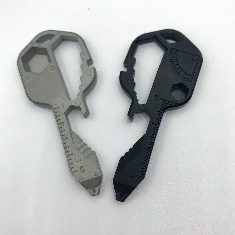 24合1多功能钥匙工具 不锈钢挂件配件迷你便携式万能工具户外工