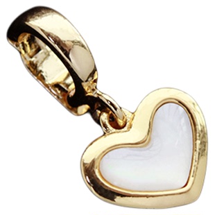 镀金贝母爱心任意可掰扣吊坠可拆卸扣头时尚单坠搭配珍珠项链配饰