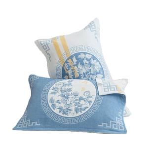 洁丽雅枕巾纯棉一对装可固定全棉高档单人夏季枕头巾防滑不脱落