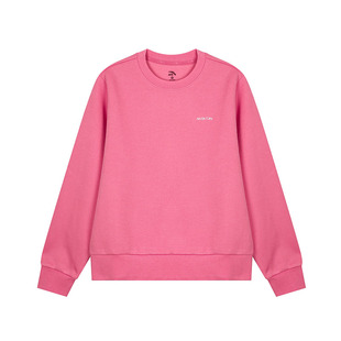 安踏卫衣女装秋冬新款粉色官网旗舰套头圆领长袖上衣女宽松运动服