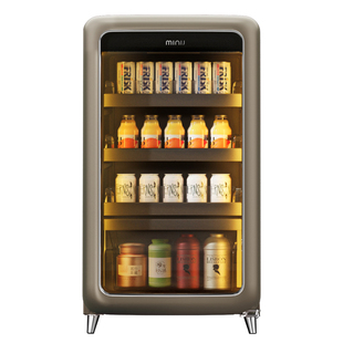 MINIJ小吉复古小冰箱保鲜双变频风冷无霜饮料冷藏柜家用礼物冰吧