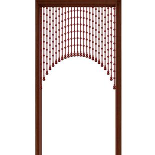 桃木葫芦门帘串珠玄关卧室厕所门对门珠帘隔断帘免打孔新中式挂帘