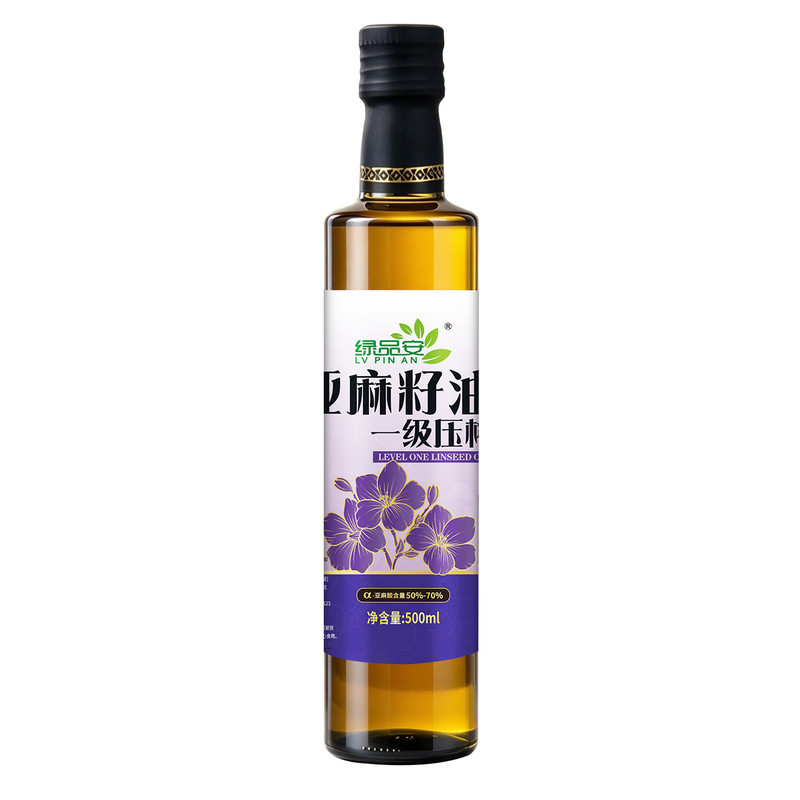 绿品安一级冷榨亚麻籽油250ml
