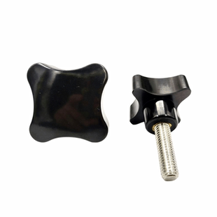 304不锈钢螺杆四星胶头手拧螺丝 四角把手 十字旋钮 加号旋钮456