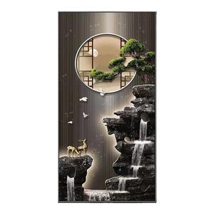 新款玄关3D立体装饰自粘画简约现代客厅走廊壁画过道进门贴纸贴画