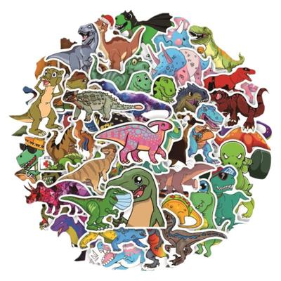 50张恐龙卡通童趣装饰防水贴纸