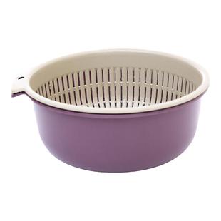 双层洗菜盆塑料沥水篮子漏盆淘米器菜蓝淘菜盆家用厨房洗水果盘