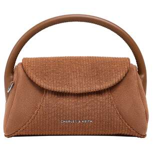 CHARLES&KEITH25冬新款CK11-50782762-1拼接绒面手提斜挎小方包女