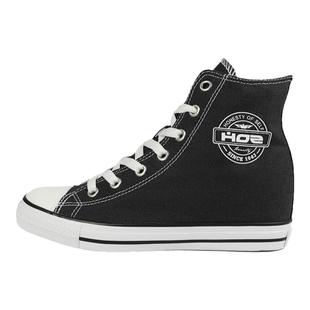 HOZ后街女鞋经典款隐形内增高帆布鞋高帮布鞋休闲鞋百搭透气潮流