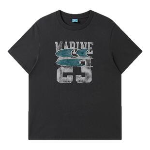 CryingCenter联名bofc 复古贴布刺绣logo洗水做旧号码TEE