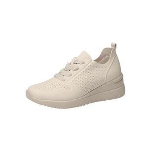 长立养生鞋女鞋百搭内增高板鞋复古时尚春秋季透气低帮单鞋成都款