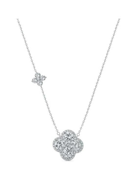 s925纯银幸运四叶草项链超闪精致气质送女友礼物轻奢精致高级感