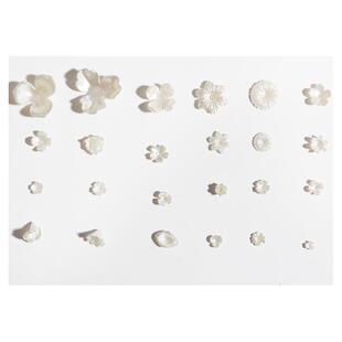 10个亚克力珍珠色花朵花瓣花托 diy手工材料自制古风发簪头饰配件