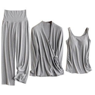 月子服春夏款产妇哺乳睡衣孕妇睡衣睡裤带胸垫孕期母婴家居服套装