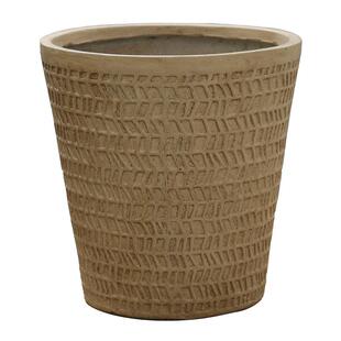 玄之祥石复古网纹水泥花盆镁泥大花盆客厅阳台白色绿植盆栽天堂鸟