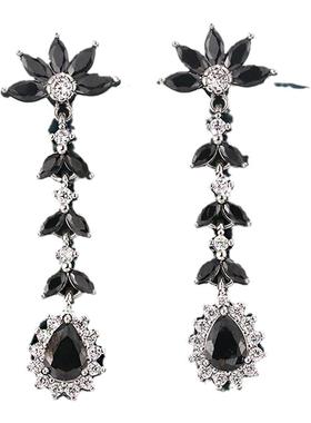 唯曼铜精致铜锆石项链耳环两件套