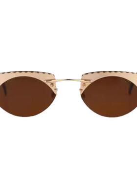 90年代古着蒸汽朋克椭圆太阳镜