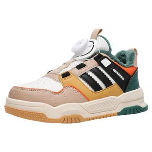 贵人鸟男童鞋加绒运动鞋时尚中大童冬季2025新款防滑女童低帮板鞋