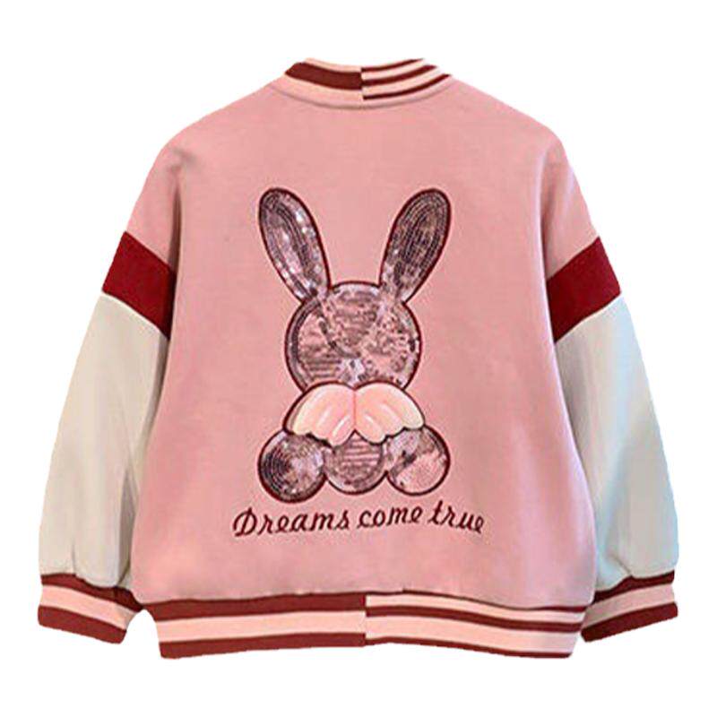春秋女童外套洋气棒球服潮牌女孩