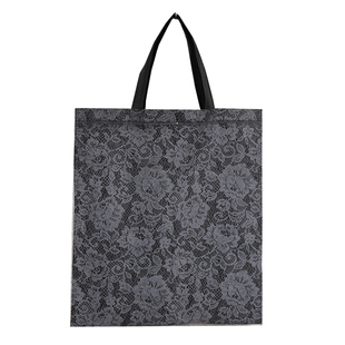 女装服装店环保袋服饰大包装袋衣服袋鞋子购物无纺布黑色玫瑰花