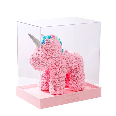 永生花独角兽玫瑰花束礼盒走心圣诞节生日礼物送老师女友老婆闺蜜