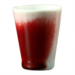 溪红郎红闻香杯景德镇纯手工陶瓷茶具复古原矿窑变品茗杯主人杯小