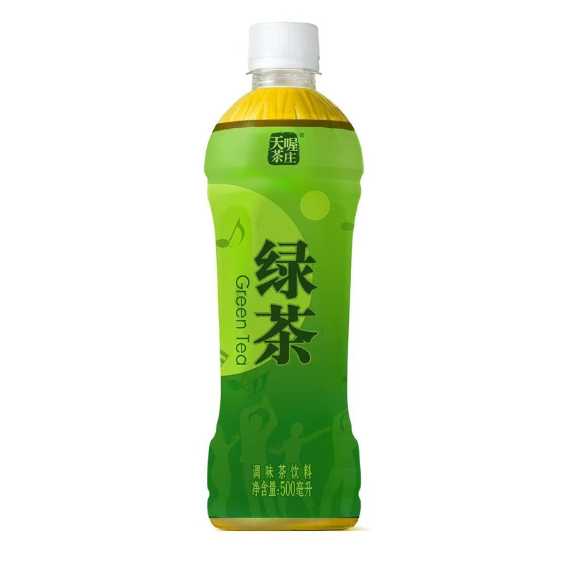 天喔茶庄绿茶500ml*15瓶装整箱国产0脂0卡清爽畅饮调味茶饮料