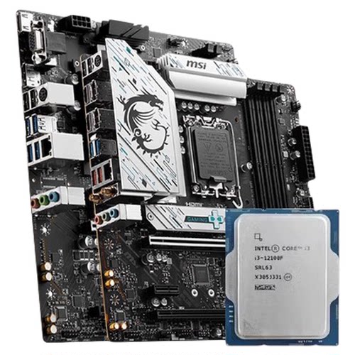 英特尔i3 12100/12100F散片微星H610/B760爆破弹电脑主板cpu套装