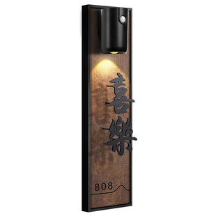 门牌号高级感轻奢创意高端大气入户门装饰定制别墅门口中古风立体号码牌包厢包间意式极简高颜值自粘家用门号