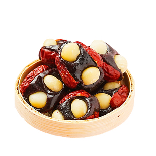 良时作抱福枣暴富枣抱富枣夹血糯米夏威夷果仁新疆灰枣零食200g