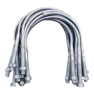 热镀锌抱箍水泥杆电线杆卡箍承重支架管道U型管卡圆钢卡盘M12-M18