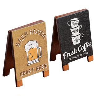 桌面立式便签夹留言夹创意可爱网红ins复古木质照片夹名片夹摆件