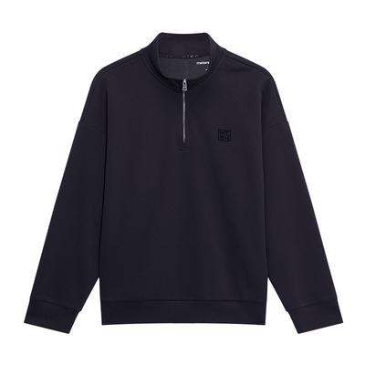 美特斯邦威立领胸口精致logo卫衣