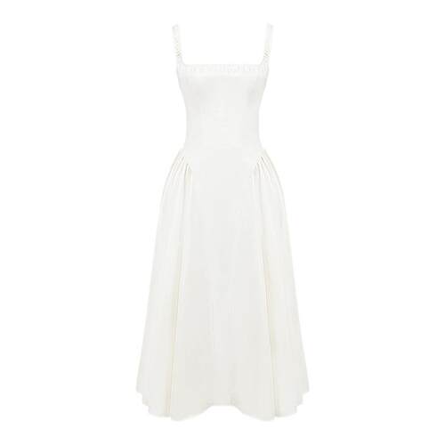 House of CB 优雅休闲白色棉质裙Dorothy
