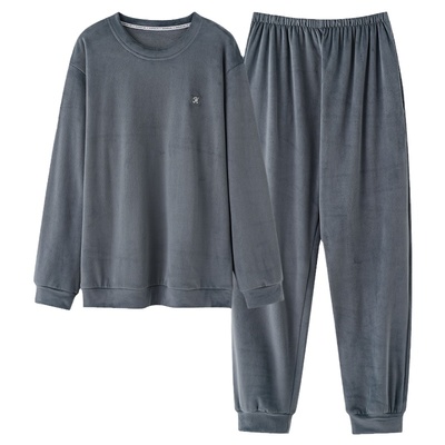 【浪莎】海岛绒睡衣男秋冬季