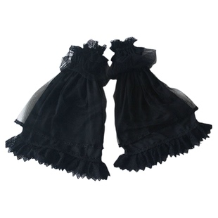 鹿系少女原创手作lolita小物华丽百搭可替换姬袖 蕾丝双层长手袖