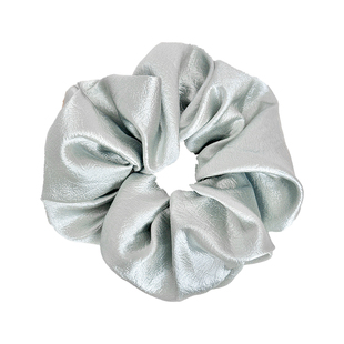 韩系大肠发圈女温柔高级感夏天蓝绿色绑头发绳扎丸子头绳2026新款