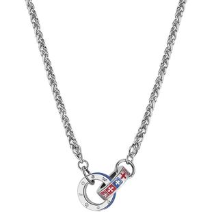 brosway环环相扣双环男士项链毛衣链撞色生日送礼情人节礼物时尚