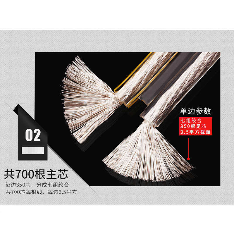 6N无氧铜镀银发烧音箱线喇叭线专业hifi喇叭中置环绕主音频散线
