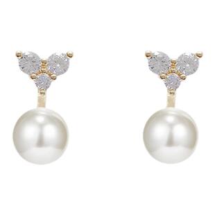 阿七 珍珠耳环女轻奢高级感小众设计ins潮复古气质耳钉耳夹无耳洞