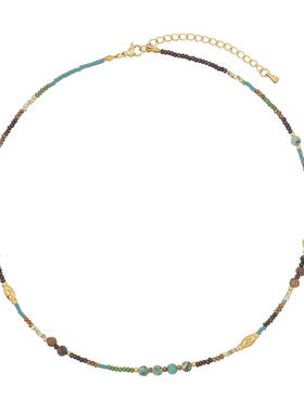 法式复古小众设计彩色项链