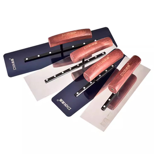 不锈钢抹子刮腻子刀抹泥刀抹灰刀批灰刀铁板 SK5蓝钢批刀抹墙工具