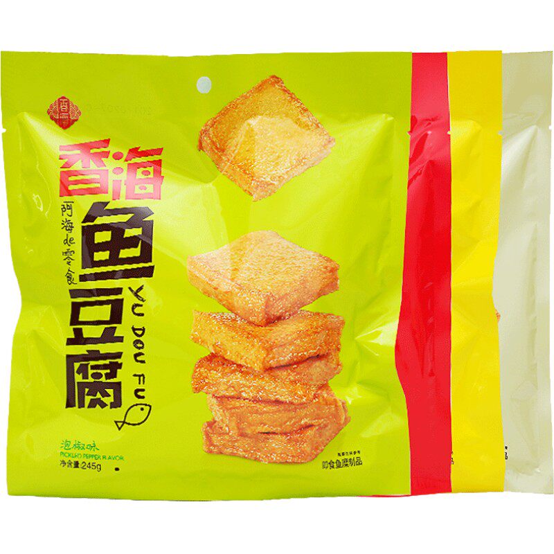 香海鱼豆腐干解馋小零食辣味小吃即食鱼豆腐干小包装休闲食品245g