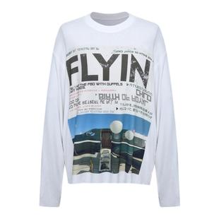 BIRTH OF ROYAL CHILD.BORC 【小鬼同款】私人飞机印花TEE长袖男