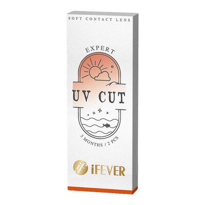 ifever隐形抗UV近视眼镜美瞳季抛2片透明蓝片质酸钠海藻糖小直径