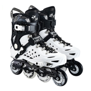 费斯轮滑鞋成人男初学者平花鞋直排轮女溜冰鞋自由式E8单排平滑鞋