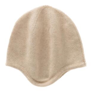 儿童秋冬新款100%纯山羊绒帽子男女童针织渔夫帽保暖护耳包头帽