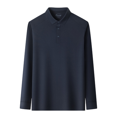 罗蒙男士加绒长袖t恤polo衫